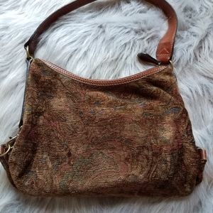 Fossil Carpet Tapestry Shoulder Purse